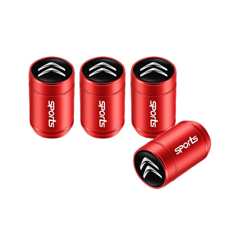 Aluminum Alloy Car Tire Valve Stem Caps Wheel Valve Accessories For Citroen C5X e-C4 X e-C3 C4 C3 C5 Berlingo C-Elysee C-Crosser sdcr63