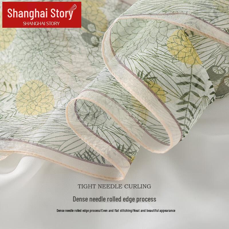 Shanghai Story 100% Mulberry Silk Printed Scarf