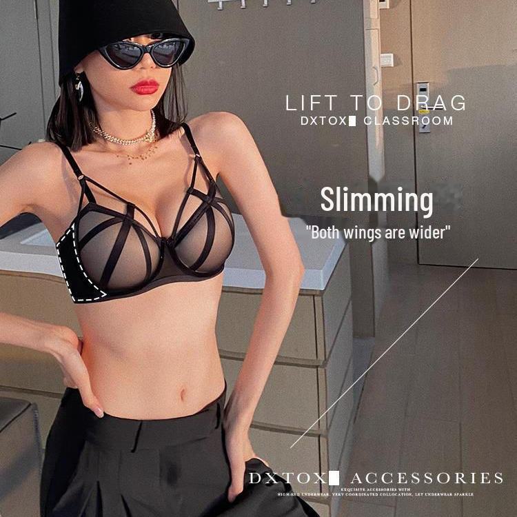 "Lace Bra Set for Women - Sexy Temptation, Red Zodiac Design, Plus Size, Gathered Fit"
