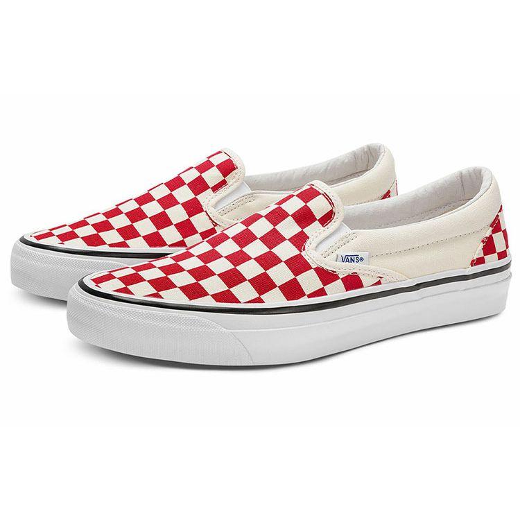 Vans OG Classic Slip-On LX Checkerboard - Racing Red Unisex Sneakers Classic-White VN0A32QNTYR