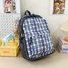 Schoolbag High-value retro plaid lightweight college student schoolbag Large capacity versatile backpack Leisure travel backpack