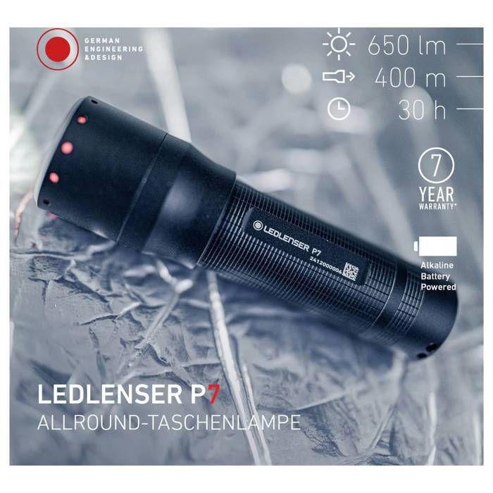 Lampe de poche - Ledlenser P7 - 650 lm - 30 h - Non rechargeable