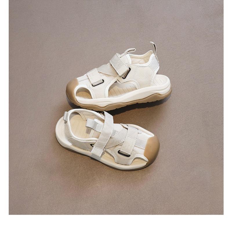 

Summer Unisex Closed Toe Sports Sandals Soft Sole Beach Shoes for Boys Girls Middle Big Kids 23 грязно-белый