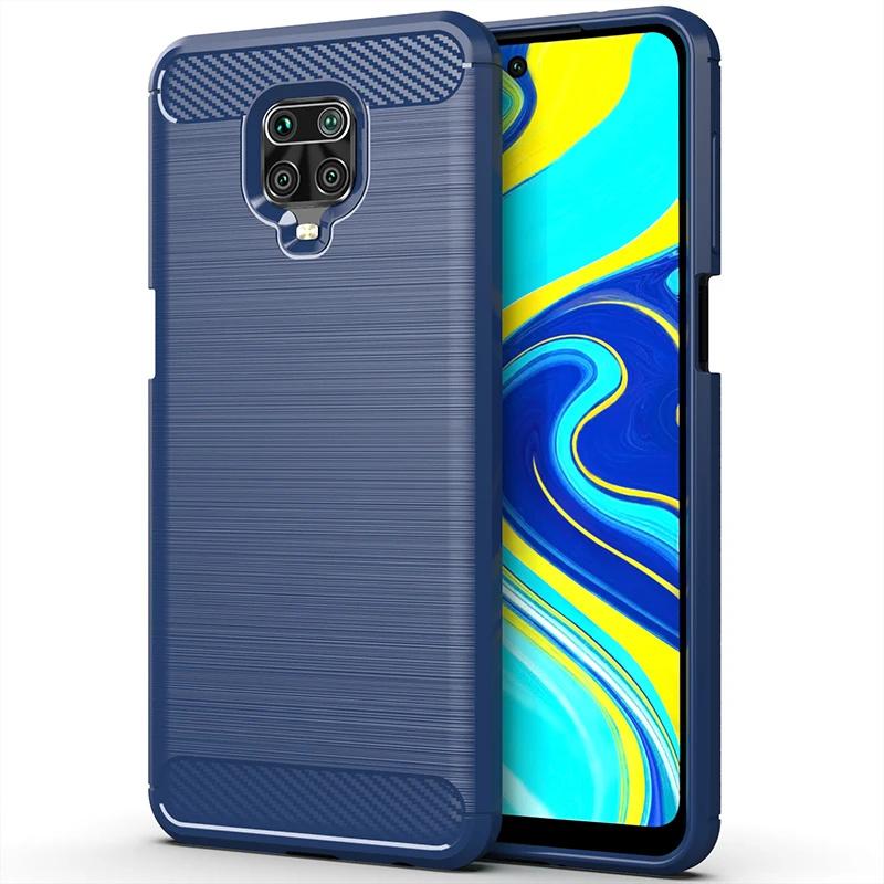 For Cover Xiaomi Redmi Note 9 Pro Case For Redmi Note 9 Pro Capas Shockproof Carbon Fiber TPU Soft Cover Redmi Note 9 Pro Fundas