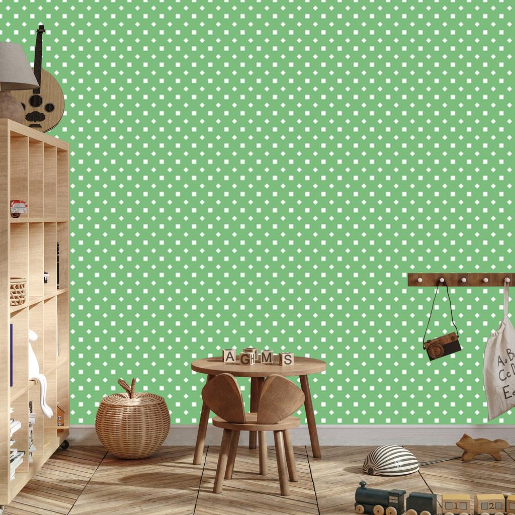 Green Dots Wallpaper, a Clear Detail for the Living Room and Bedroom 50x1000
