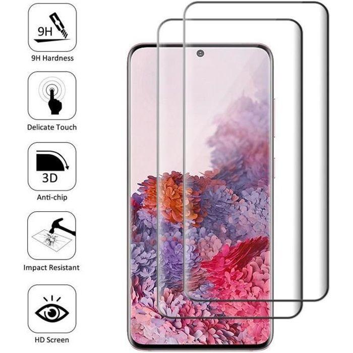 Film de protection - Samsung - Galaxy S20/S20 5G - Verre trempé - Lot de 2 - Noir