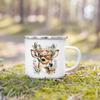 Dinosaurier Pferd Blumenprint Emaille Tasse Kreative Kaffee Getränke Tasse Camping Lagerfeuer Tassen Henkeltasse Geschenke für Kinder Familie Freund