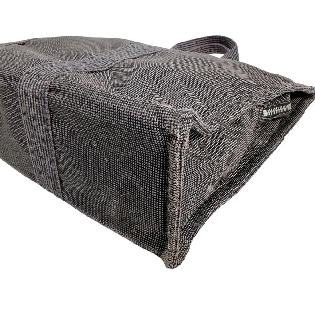 HERMES Her Line Tote MM Tote Bag Hand Bag canvas gray Used