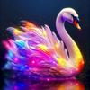CHENISTORY 5D DIY Diamond Painting Rainbow Glowing Swan Diamond Embroidery Animals Cross Stitch Mosaic Wall Art Decoration