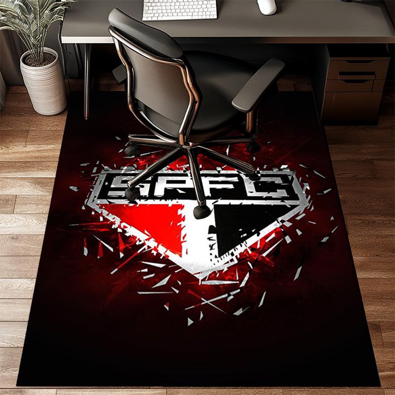 Pau-lo Fc Emblem Printed Office Carpet Chair Cushion  Entryway Rug, Rugs for Living Room, Bedroom Christmas gifts