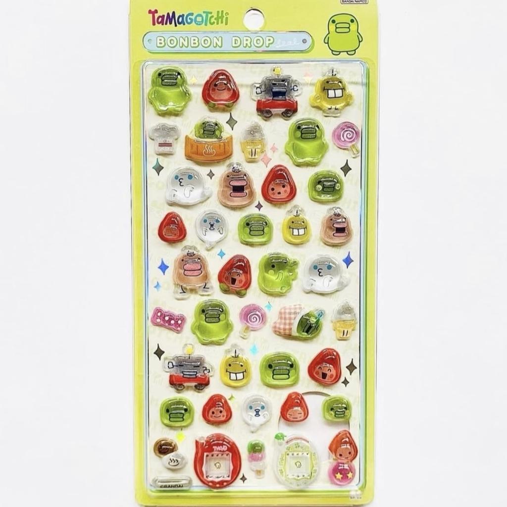Anime Tamagotchi 3D Stickers Transparent Jelly Crystal DIY Decorative Mametchi Mimitchi Sticker Cute Desktop Phone Case Toy