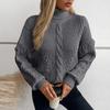 Suéter de punto de manga larga de moda informal para mujer