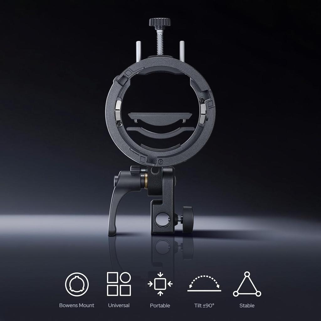 Godox S3 Bracket Bowens Mount Compatible S2 Upgrade Lightweight Compact Flash Holder Compatible with Godox TT685 S-Type AD200ProII, AD200Pro,