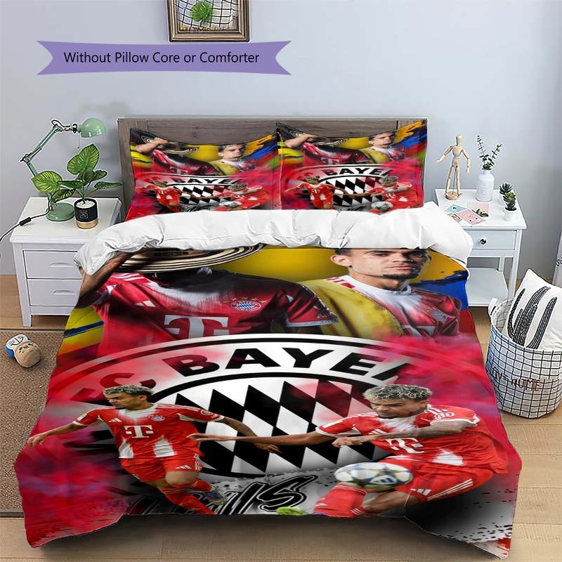 Luis Diaz Bayern Football Star Print 3 Pieces Duvet Cover Set Soccer Fan Bedding Set Bedroom Home Decor Without Pillow Core Comforter