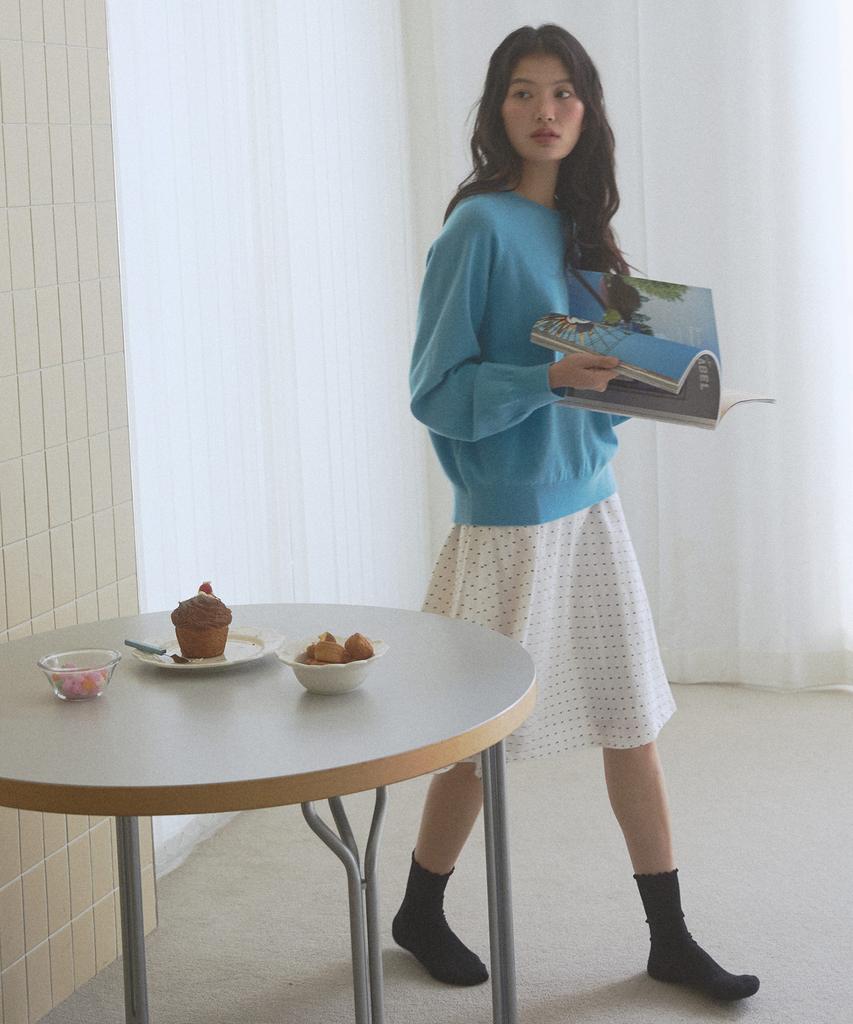 Nyuluki Cozy Round Knit Pullover_Blue