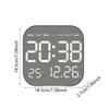 Digital Wall Clock Desktop Clock Large Display Adjustable Brightness °C/°F