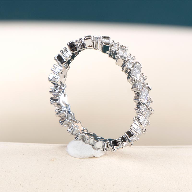 BELLA BOX Fashion Cubic Zirconia Finger Rings for Women Simple Stylish Girl Ring Dance Party Daily Wear Versatile Female Jewelry