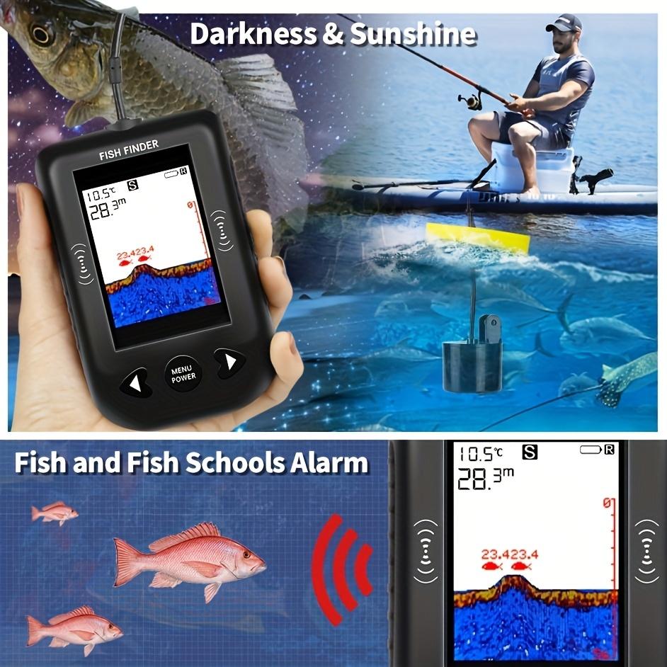 Portable Fish Finder Fishing Sonar Sounder High Quality Color HD screen Wired Alarm Transducer Fishfinder Fishing Echo Sounder