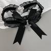 Black White Lace Necklace Ribbon Bow Gothic Cross Pendant Collar For Women Girls Sweet Lolita Jewelry 2026 New Choker
