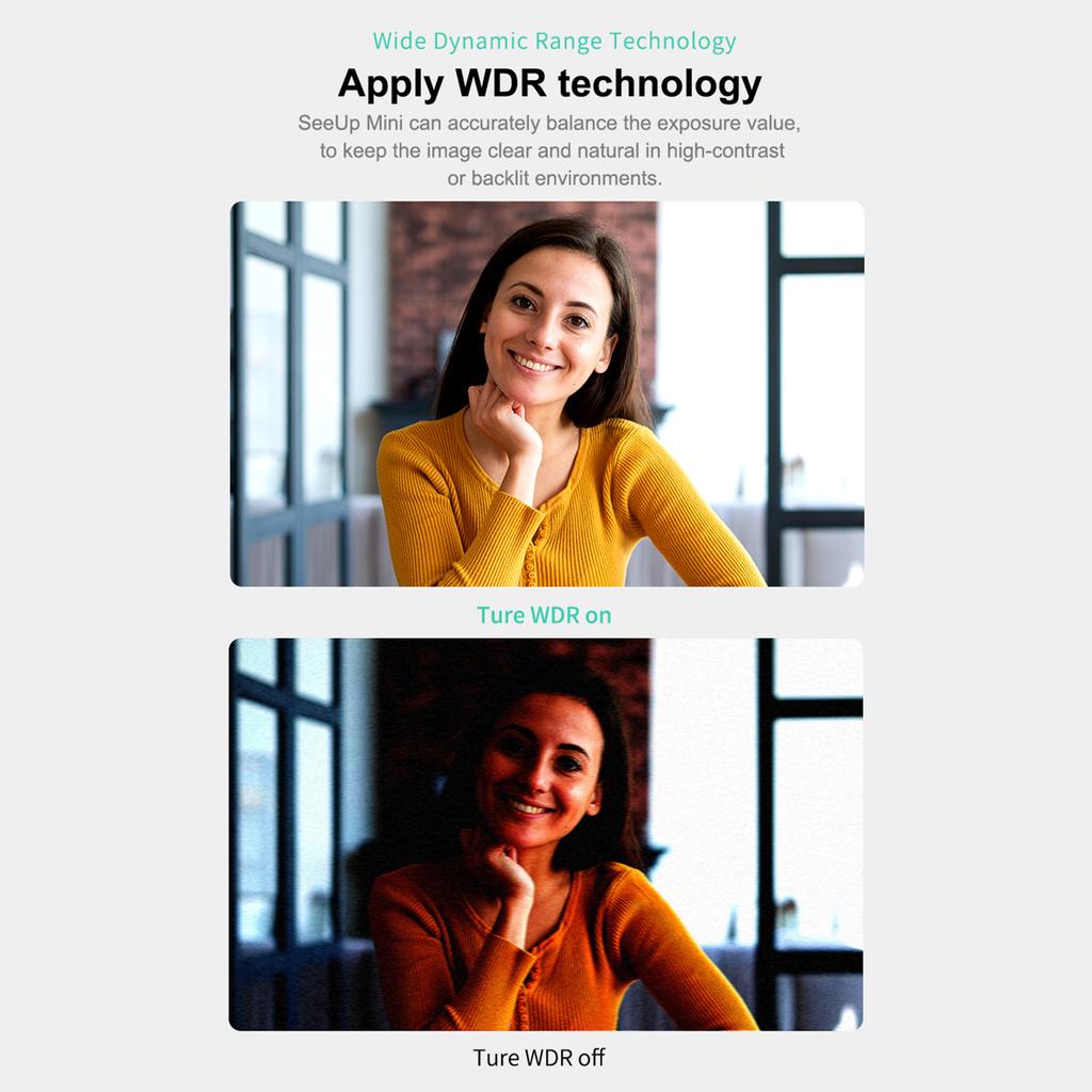 SeeUp Mini 3-in-1 Webcam with Speaker & Microphone & Privacy Cover 1080P Camera Desktop USB Plug &