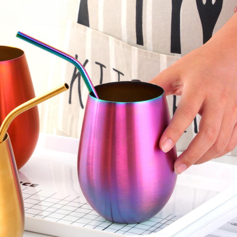 500 ml Gold Edelstahl Bierkrüge Cocktail Kaffeetasse Gold Weinbecher Tassen Metall Trinkbecher für Bar Trinkgeschirr Kaffeebecher