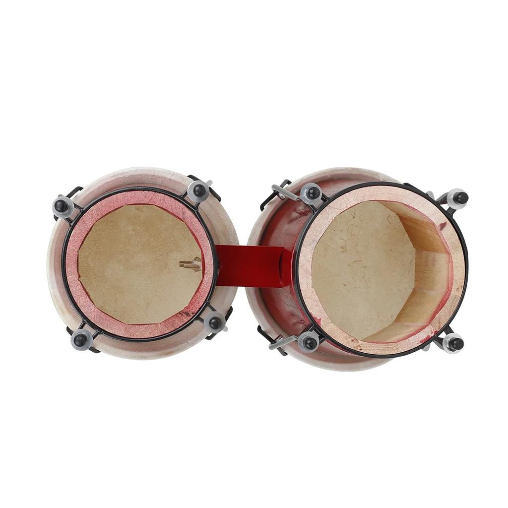 IRIN African Bongo Drum Wooden Clear Sound Percussion Instrument Thick Goatskin Tambourine Rhythm Music Parts Can Tuning