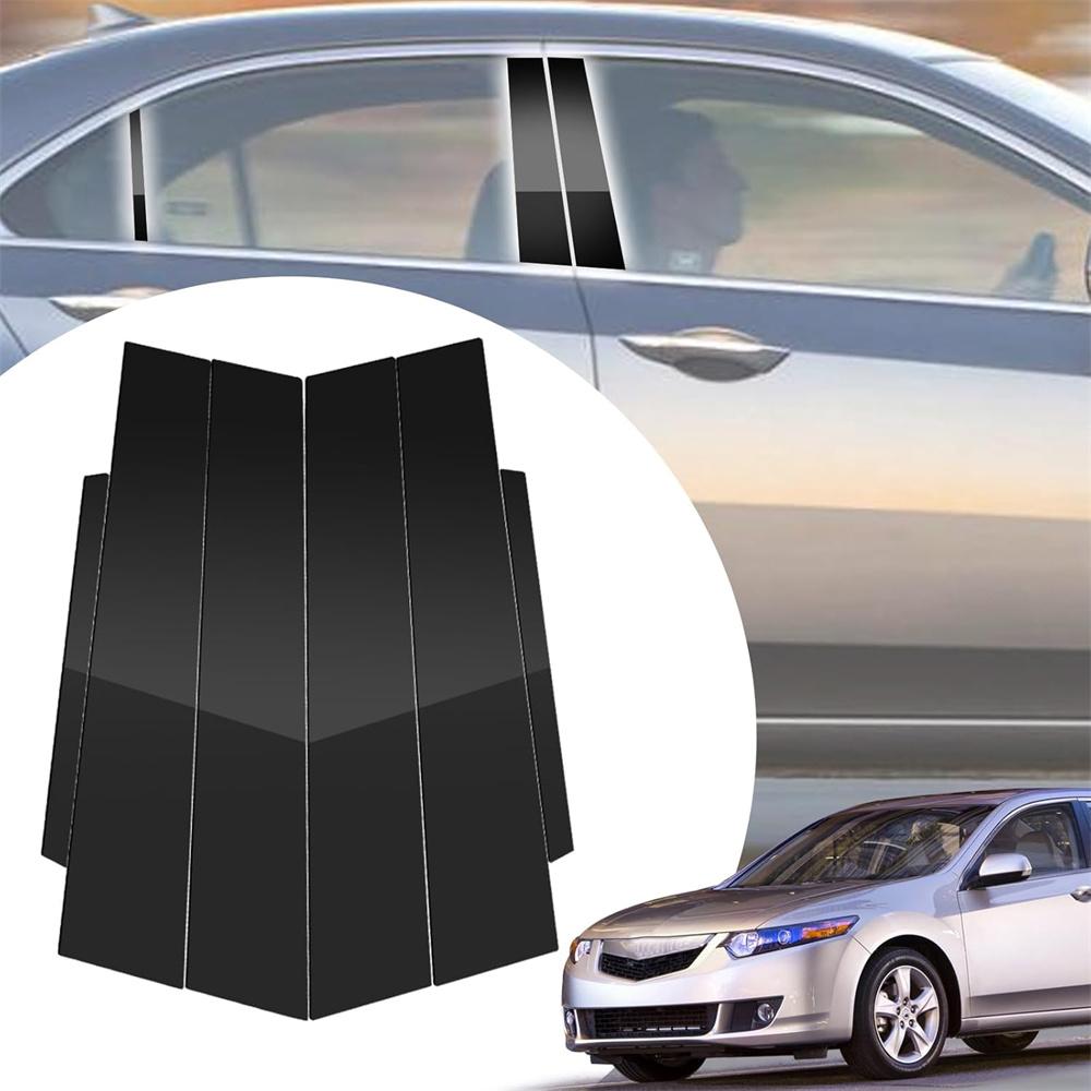 

6 шт. черные накладки на стойки дверей, молдинг дверей для Acura TSX 2009-2014
