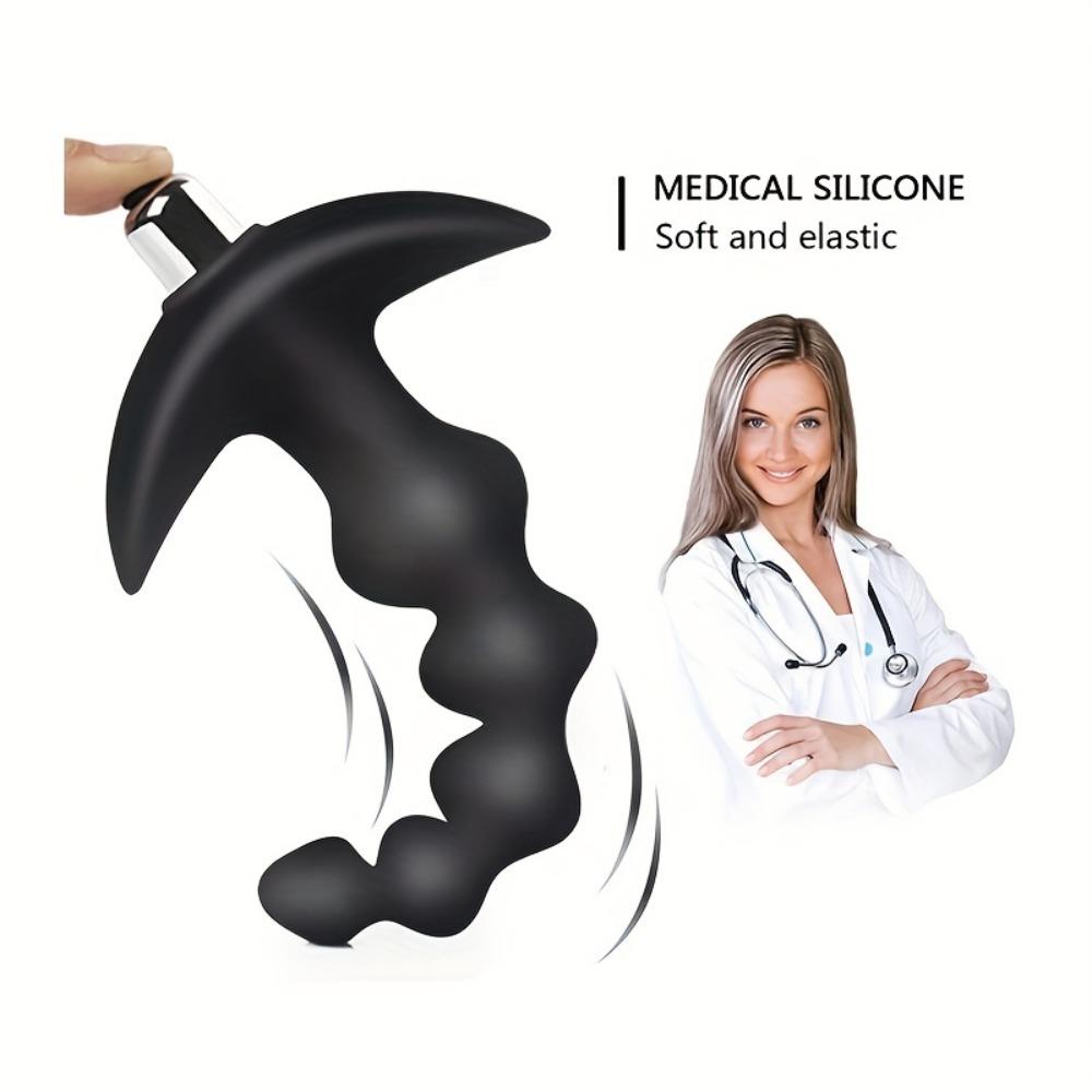 Flexible Vibrating Anal Beads Butt Plug Prostate Massager G Spot Stimulation Adults Gay Products Sex Toys for Men Women Couple