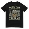 Patriotic Veteran Usa Flag American Military War Hero Skull Tshirt