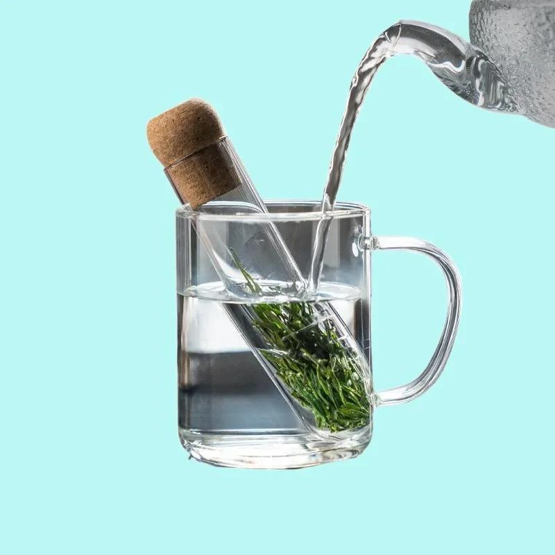 Tea Infuser Tea Filter Sieve Glass Pipe Creative Tea Mate Tea Maker Brewing for Spice Herb Tea Strainer Teaware Tool Accessories