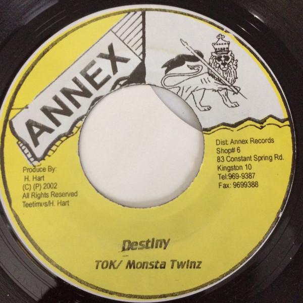 7inch Record T.O.K. / MONSTER TWINS - Destiny NONE Annex 2002 Jamaica Reggae, Ska & Dub Used