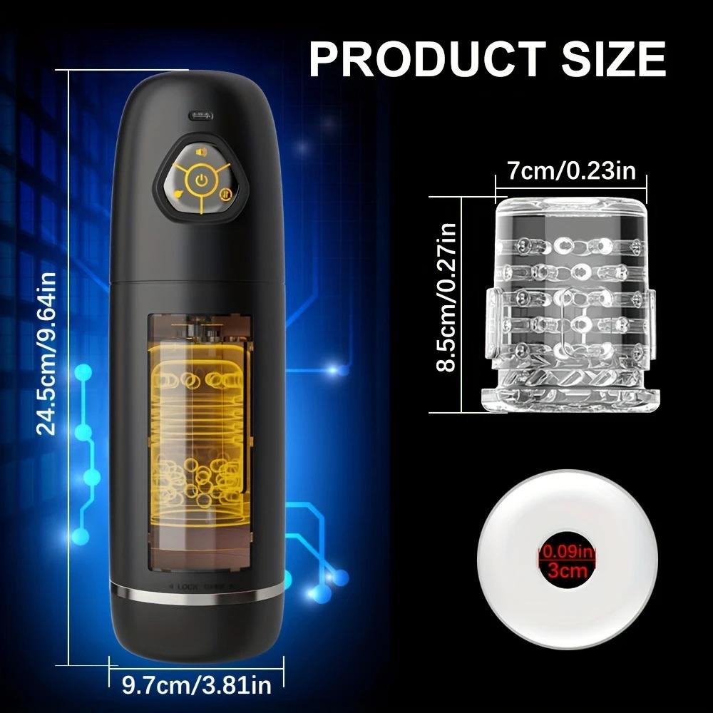 Automatic Male Masturbator Penis Pump With 10 Rotating Thrusting Modes Blowjob Pocket Pussy Sex Machine Adult Toy Male Vibrator