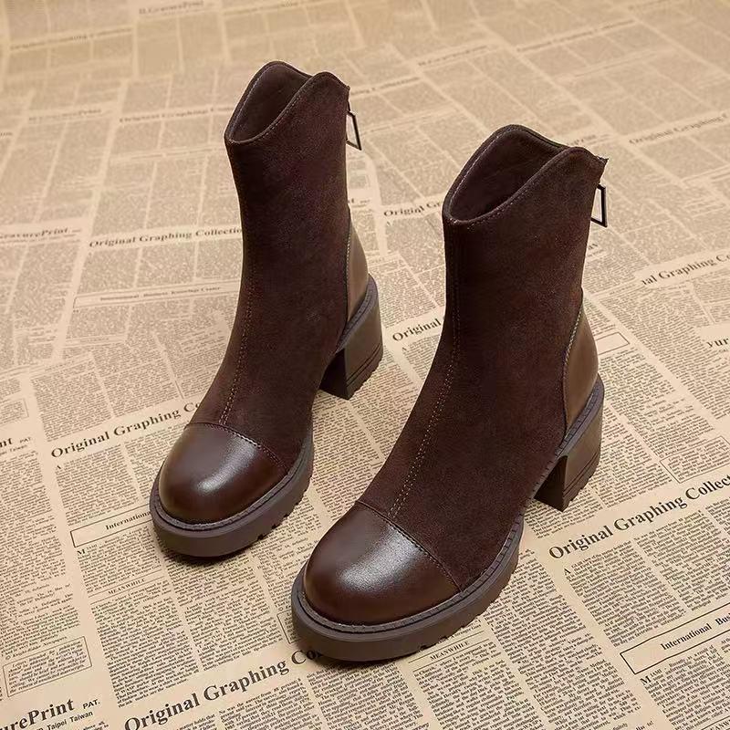High Heels Ankle Boots for Women's Heeled Suede Designer Shoes  Pumps Walking Winter Boots New Trend Fashion Mujer De Botas