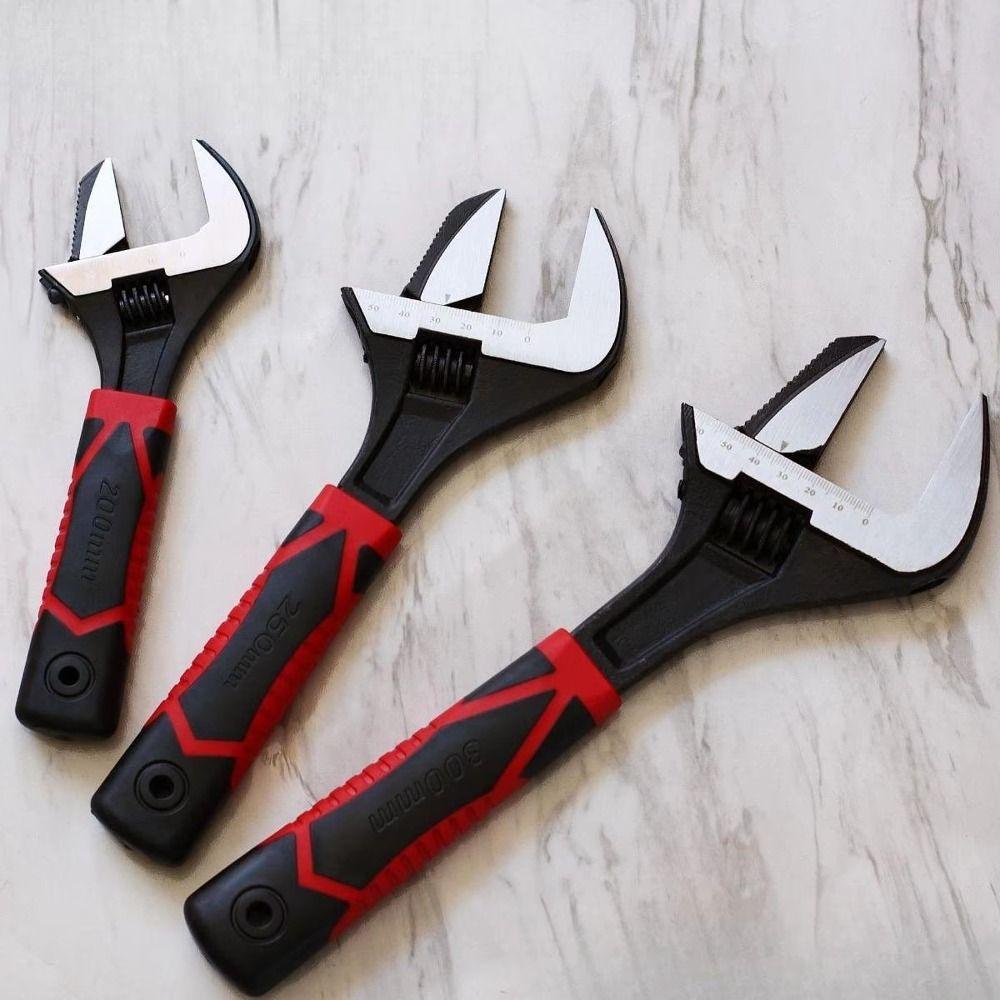 Large Opening Bathroom Wrench Sturdy Plumbing Wrench Adjustable Spanner  Tubing Hand Tool