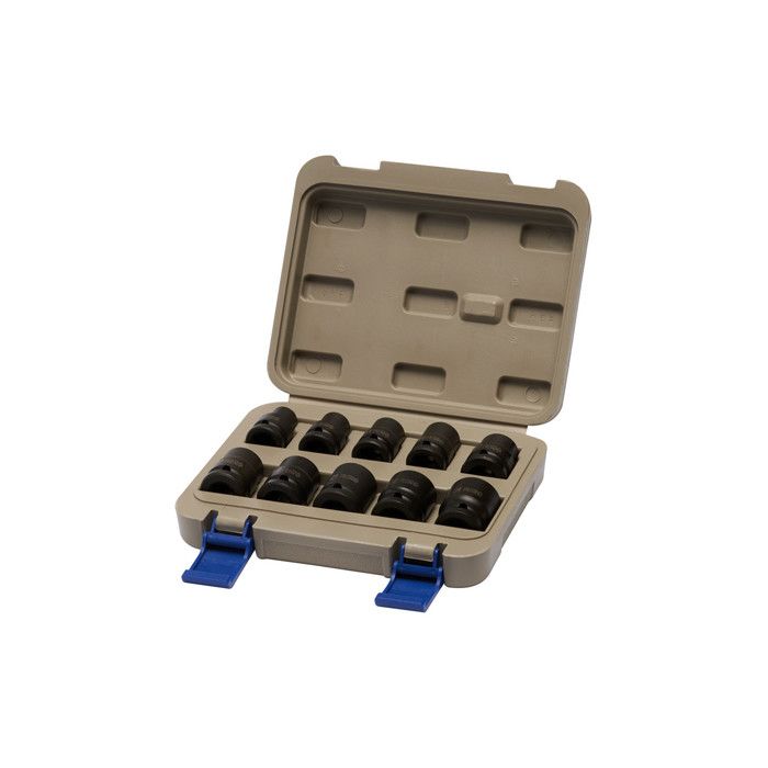 Coffret de douilles à chocs 1/2", 10 pièces 167-10-4 Irimo Noir