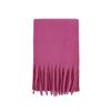 Wool Dopamine Solid Color Tassel Scarf Women's Autumn and Winter Large Soft Waxy Warm Scarf