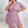 Extra Large Size Sex Underwear Sexy Pajamas Women's Lace Transparent Loose Sex Sling Sleeveless Pajamas