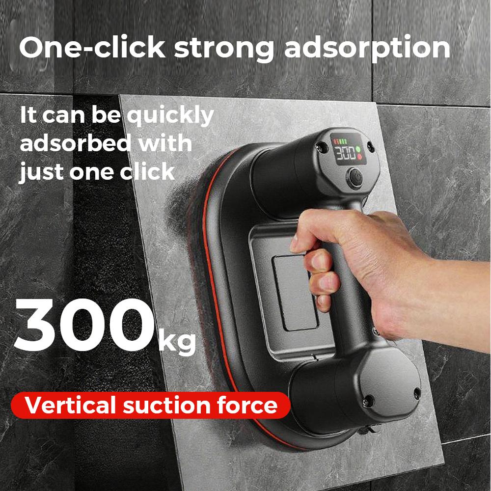 Powerful Electric Vacuum Suction Cup 300KG Load Heavy Duty Granite Tile Glass Lifter Intelligent Display Industrial Grade