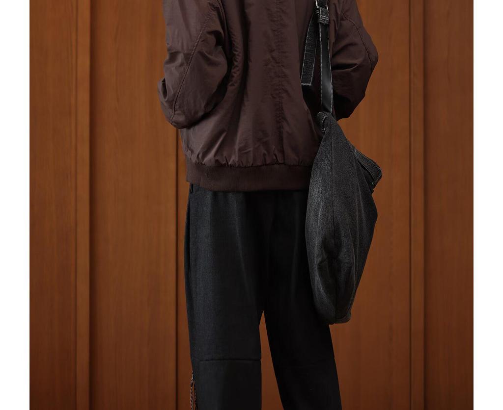 Unisex Autumn Retro Waterproof Stand-Up Collar Sporty Jacket, Solid Color, Loose Fit.