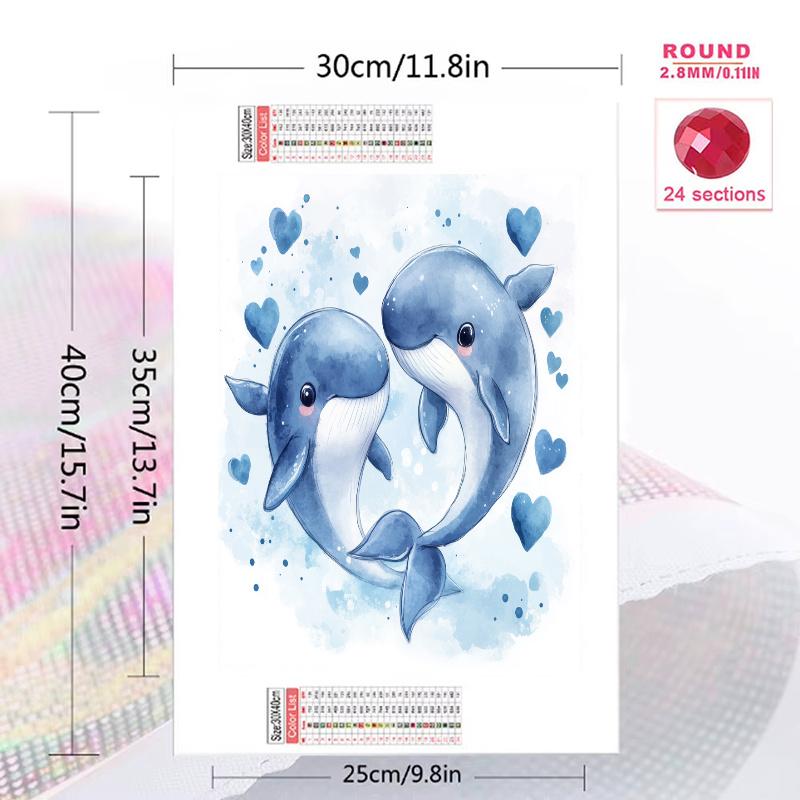 Cartoon marine life Pattern 3pcs 100% Round Full Drill 5D DIY Diamond Painting Embroidery Cross Stitch Rhinestone Décor