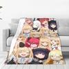 Japan Anime Marin Kitagawa Blankets Warm Street Trend Plush Throw Blanket For Kids Adult Couch Bed Flannel Bedspread Bed Cover