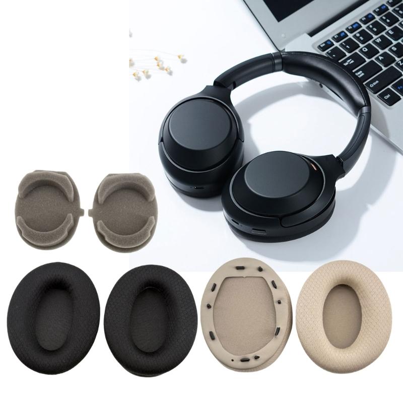 1 Pair Comfortable Ear Cushions Soft Earphone Cover Protective Earpads for WH-1000XM3 Replacement Earmuffs
