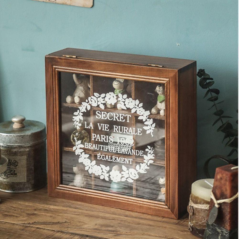 with Lid Necklace Display Case Nine-grid Women Jewelry Box Jewelry Storage Box  Desktop