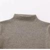Women's Cashmere-Feel Thick Warm Half-High Neck Base Layer Top - Slim Fit for Autumn/Winter