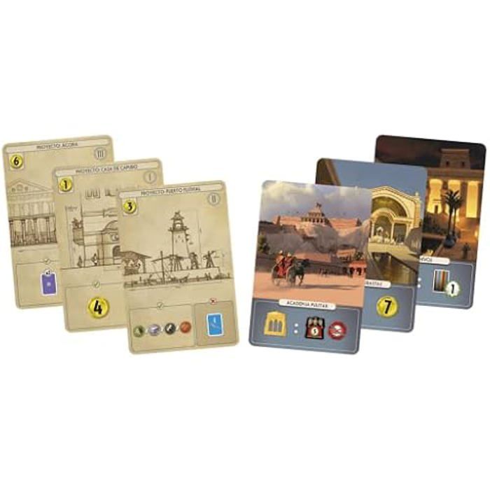 Jeu de civilisations - repos production - 7 wonders edice - extension - 3 à 7 joueurs - 30 min par partie