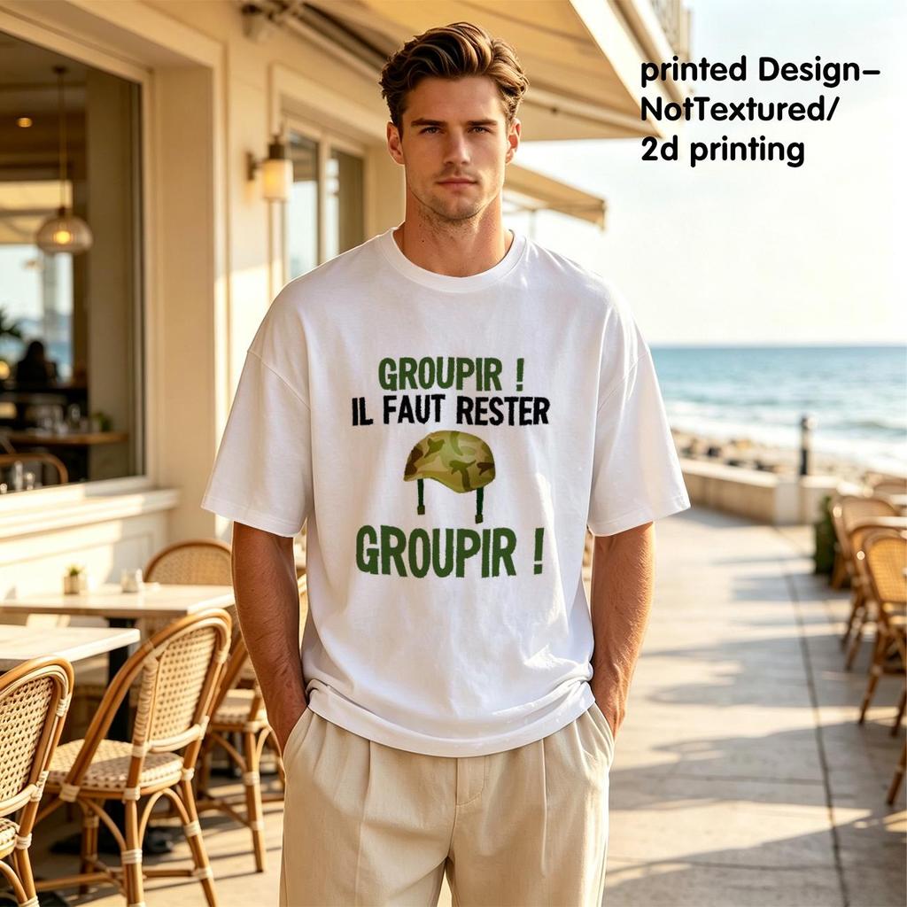 Men's T-Shirts - 2D Printed Fun Creative Design, Breathable Casual Tops for Daily Commute & Outing Wear