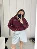 American Retro Letter Print Hip Hop Outerwear for Women - Autumn/Winter Collection