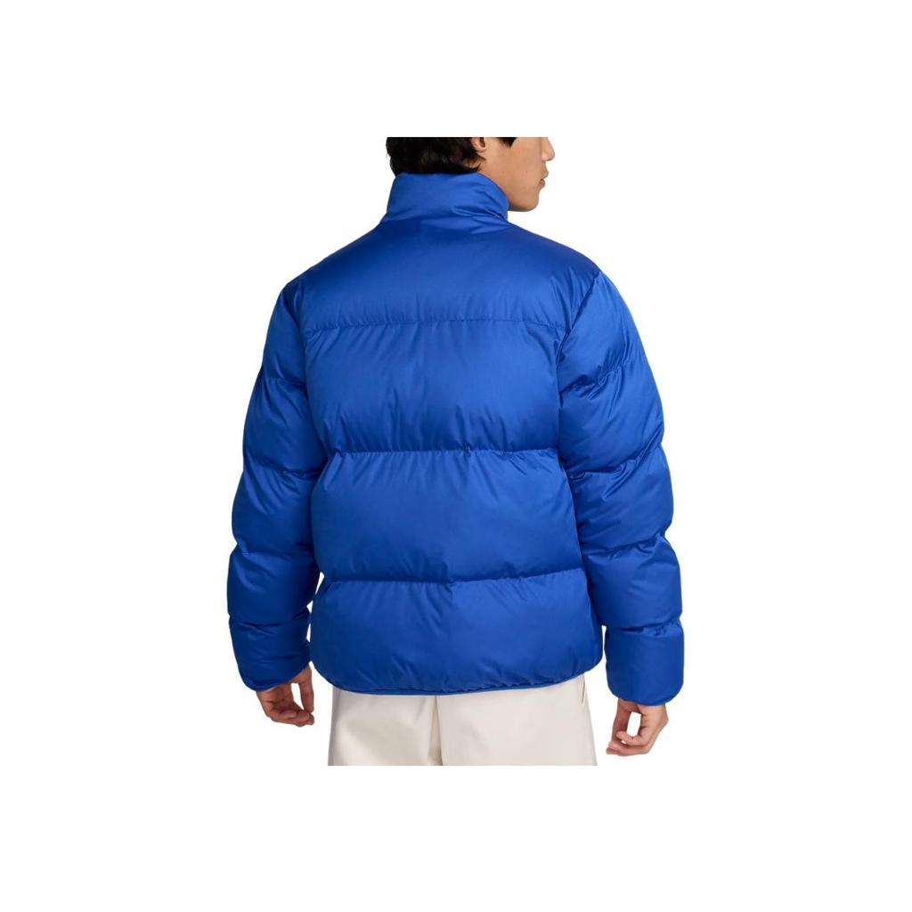 Nike Logotipo Bordado Cuello Alto Cremallera Manga Larga Holgada Chaqueta de Algodón Hombre chaquetas Negro FB7369-480