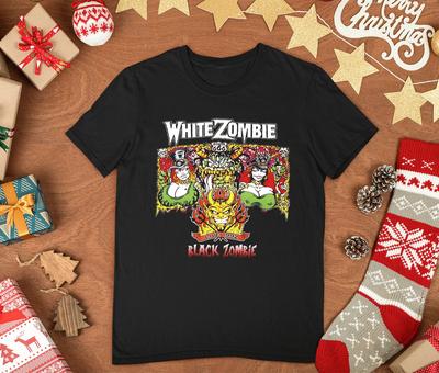 Men's and Women's T-shirts White Zombie Shirt Classic Black Unisex Full Size