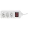 Power Strip - Inline - 16431x - 3 T13 Sockets - 1.5m Cable - White Switch